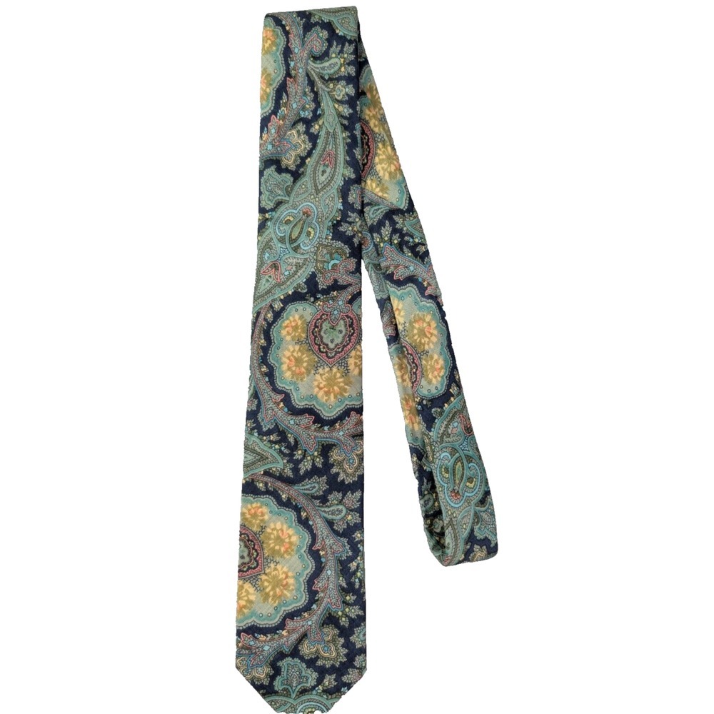 Kenzo‎ Paris Necktie Men's 100% Silk Multicolored Paisley Luxury Tie Italty Vtg